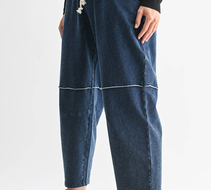 Maggie Mineral Wash Cropped Straight Leg Pants