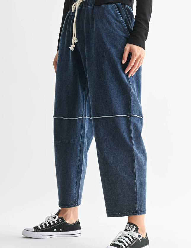 Maggie Mineral Wash Cropped Straight Leg Pants