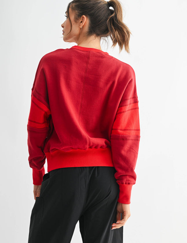 Varsity Colorblock Fleece Crewneck