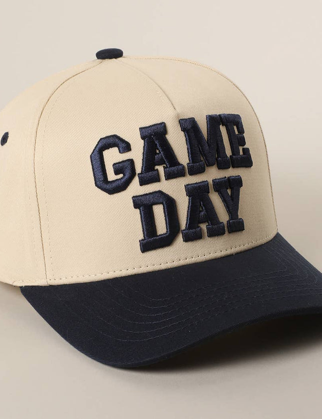 GAME DAY 3D Letter Embroidered Two-Tone Trucker Hat