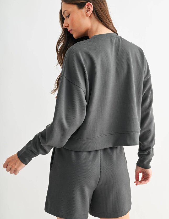 Luxe Sand Wash Rib Sweater