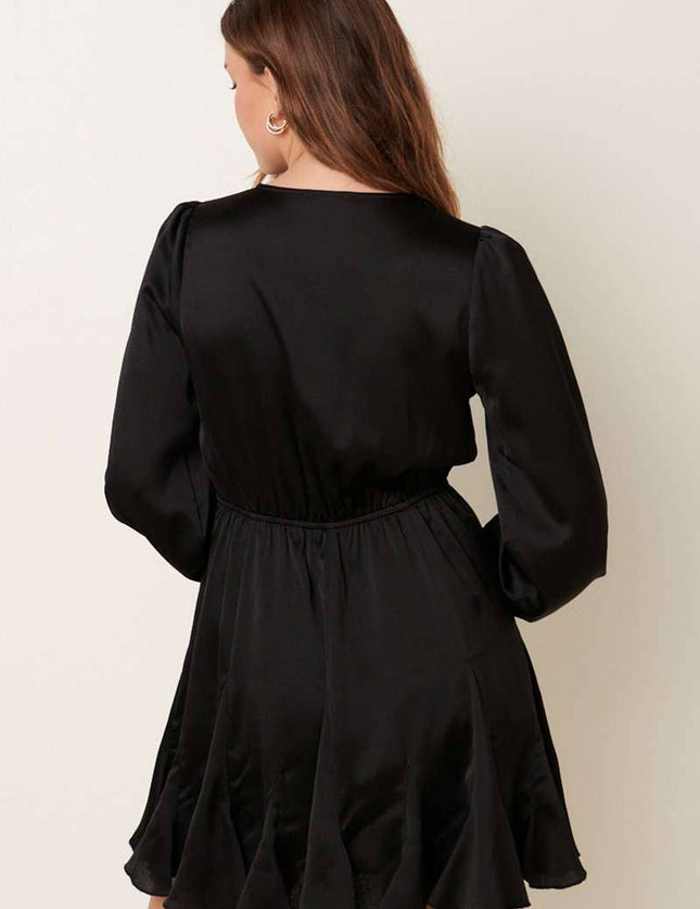 Little Black Pleated Skirt Dress